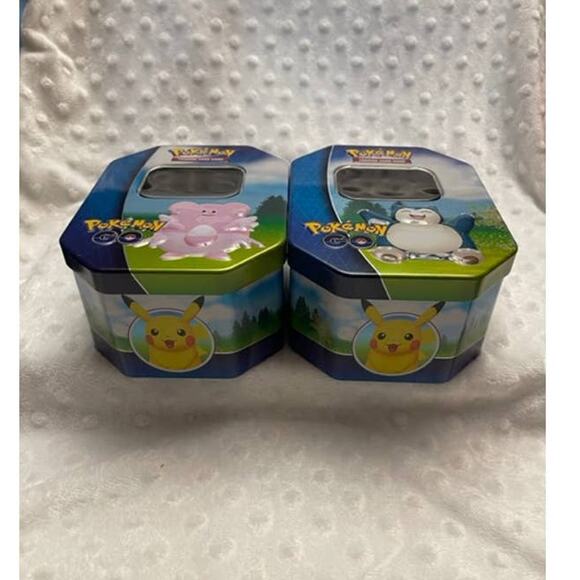 2022 Pokemon TCG 'Pokemon Go' EMPTY Collectors Tins- Snorlax, Blissey (No Cards) - Picture 5 of 6
